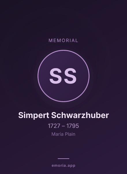 Memorial portrait of Simpert Schwarzhuber