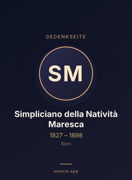 Gedenkportrait von Simpliciano della Natività Maresca