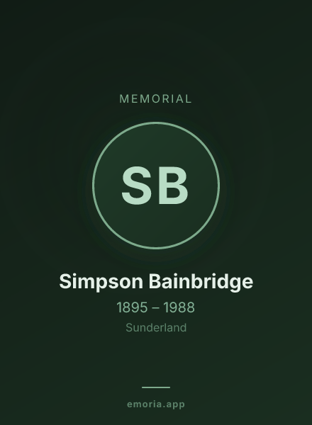 Memorial portrait of Simpson Bainbridge