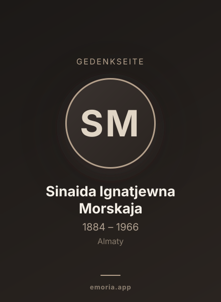 Gedenkportrait von Sinaida Ignatjewna Morskaja