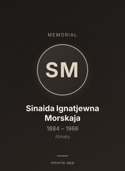 Memorial portrait of Sinaida Ignatjewna Morskaja
