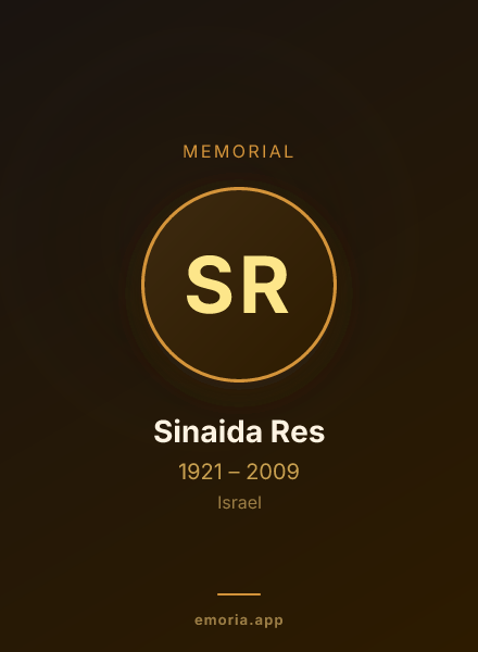 Memorial portrait of Sinaida Res