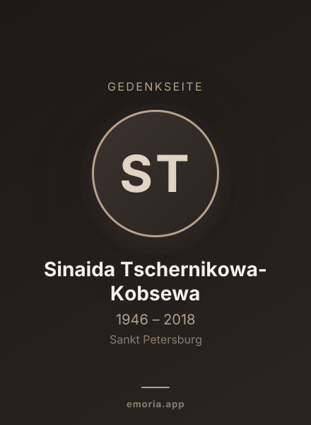Gedenkportrait von Sinaida Tschernikowa-Kobsewa