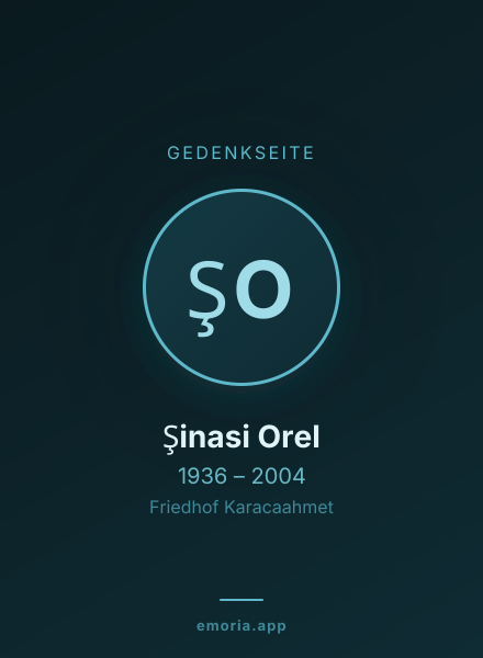 Gedenkportrait von Şinasi Orel