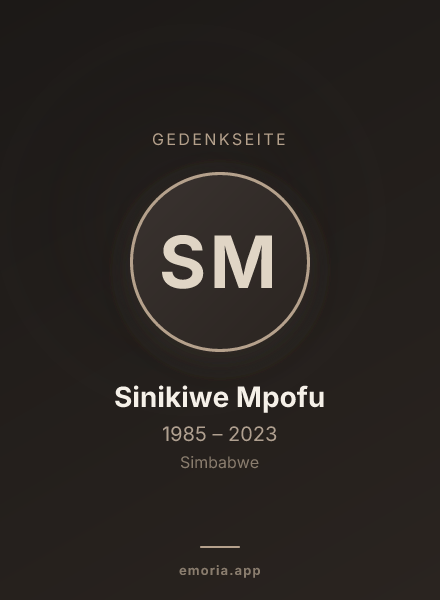 Gedenkportrait von Sinikiwe Mpofu
