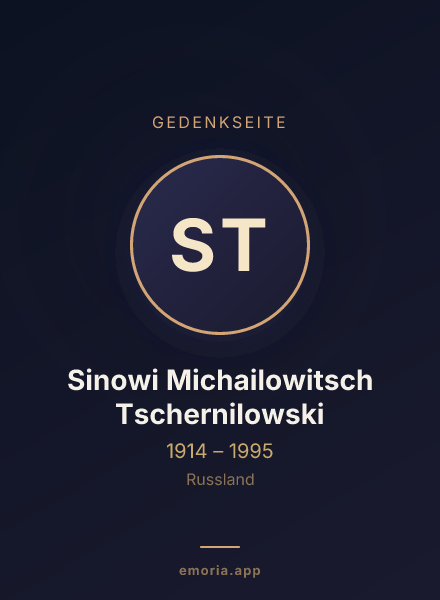 Gedenkportrait von Sinowi Michailowitsch Tschernilowski