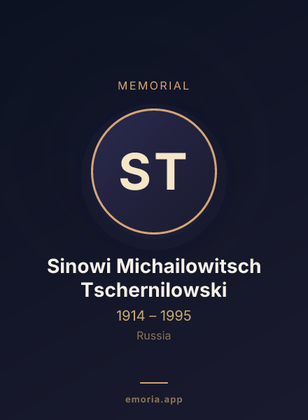 Memorial portrait of Sinowi Michailowitsch Tschernilowski