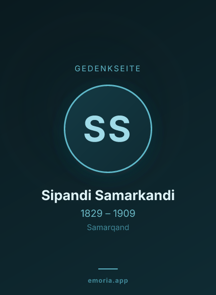 Gedenkportrait von Sipandi Samarkandi