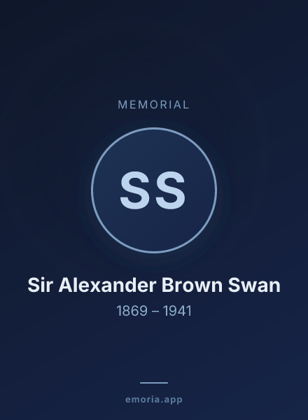 Memorial portrait of Sir Alexander Brown Swan