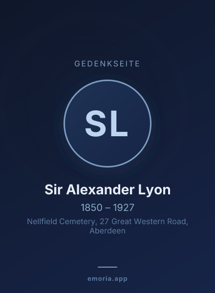 Gedenkportrait von Sir Alexander Lyon