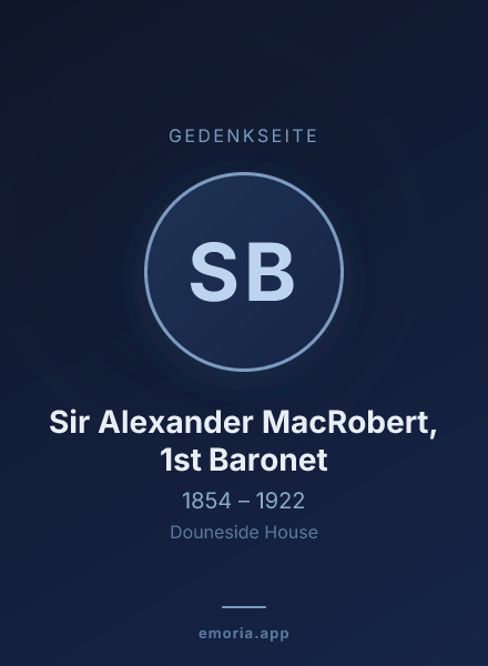 Gedenkportrait von Sir Alexander MacRobert, 1st Baronet