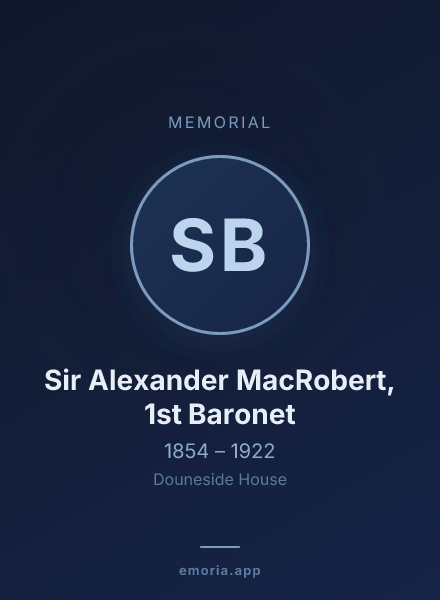 Memorial portrait of Sir Alexander MacRobert, 1st Baronet
