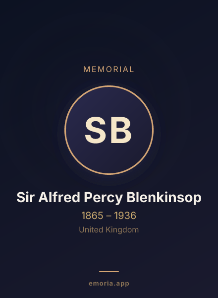 Memorial portrait of Sir Alfred Percy Blenkinsop