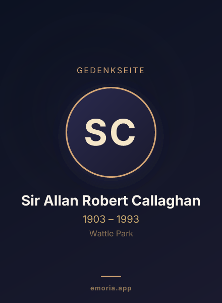 Gedenkportrait von Sir Allan Robert Callaghan
