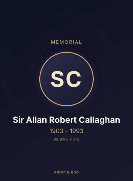 Memorial portrait of Sir Allan Robert Callaghan