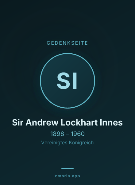 Gedenkportrait von Sir Andrew Lockhart Innes