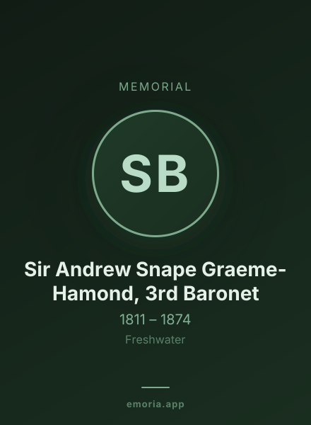 Memorial portrait of Sir Andrew Snape Graeme-Hamond, 3rd Baronet
