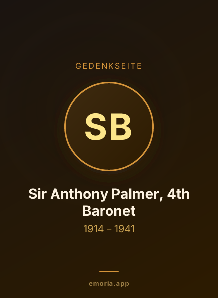 Gedenkportrait von Sir Anthony Palmer, 4th Baronet