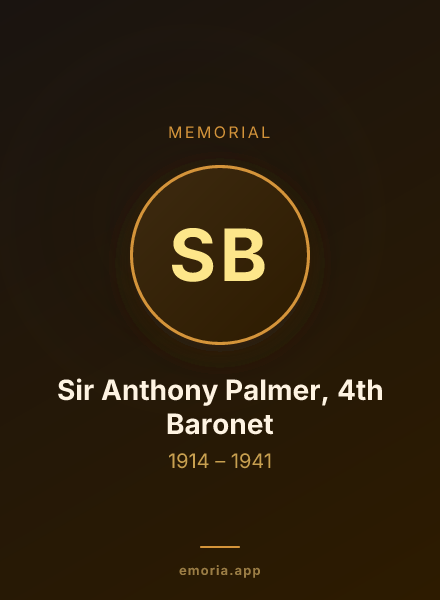 Memorial portrait of Sir Anthony Palmer, 4th Baronet