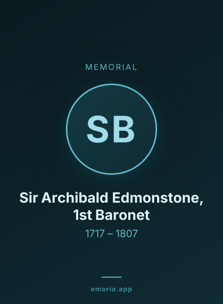 Memorial portrait of Sir Archibald Edmonstone, 1st Baronet