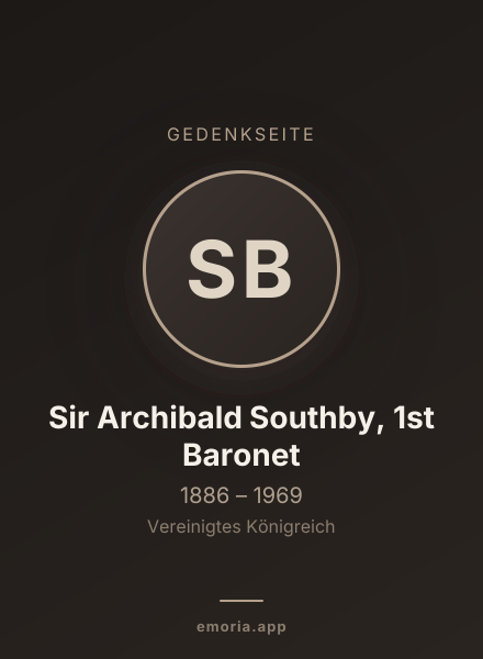 Gedenkportrait von Sir Archibald Southby, 1st Baronet