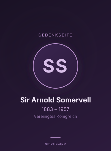 Gedenkportrait von Sir Arnold Somervell