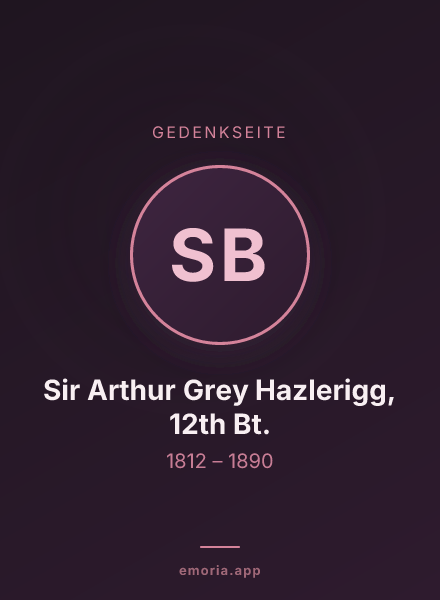 Gedenkportrait von Sir Arthur Grey Hazlerigg, 12th Bt.