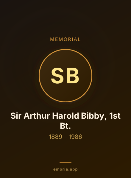 Memorial portrait of Sir Arthur Harold Bibby, 1st Bt.