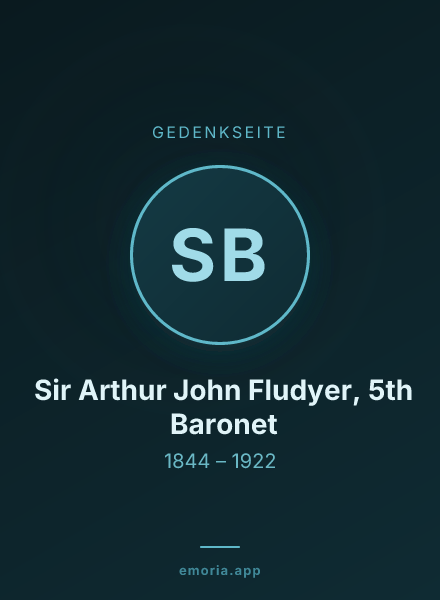 Gedenkportrait von Sir Arthur John Fludyer, 5th Baronet