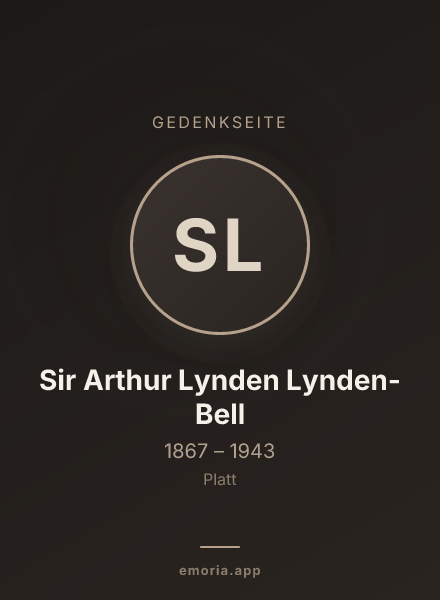 Gedenkportrait von Sir Arthur Lynden Lynden-Bell