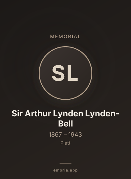 Memorial portrait of Sir Arthur Lynden Lynden-Bell