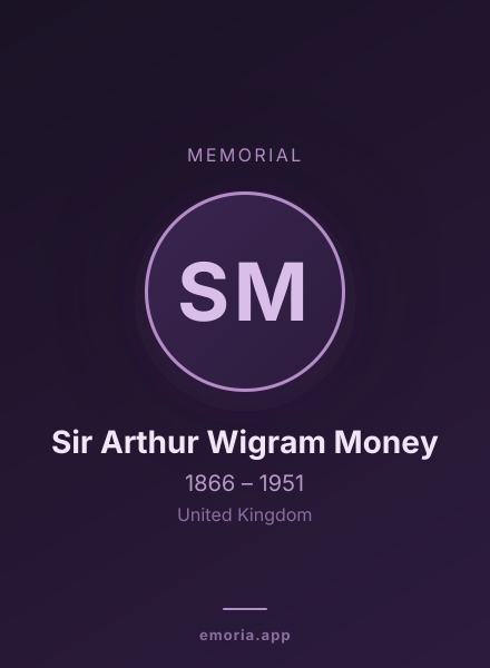 Memorial portrait of Sir Arthur Wigram Money