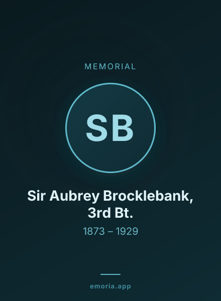 Memorial portrait of Sir Aubrey Brocklebank, 3rd Bt.