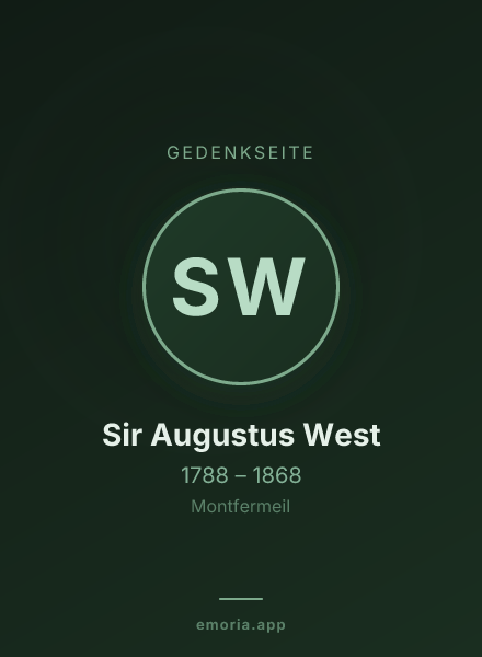 Gedenkportrait von Sir Augustus West