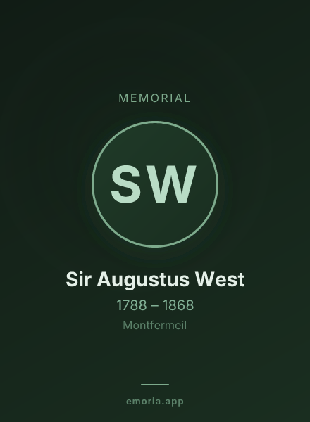 Memorial portrait of Sir Augustus West