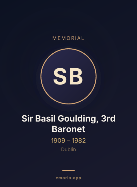 Memorial portrait of Sir Basil Goulding, 3rd Baronet