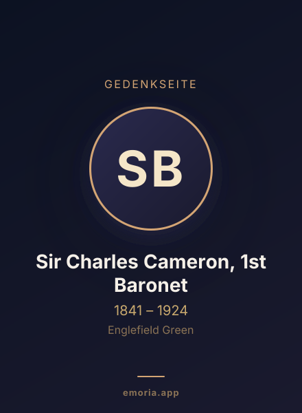Gedenkportrait von Sir Charles Cameron, 1st Baronet