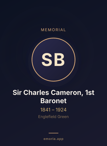 Memorial portrait of Sir Charles Cameron, 1st Baronet