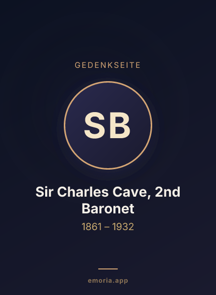 Gedenkportrait von Sir Charles Cave, 2nd Baronet