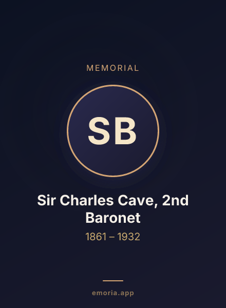 Memorial portrait of Sir Charles Cave, 2nd Baronet