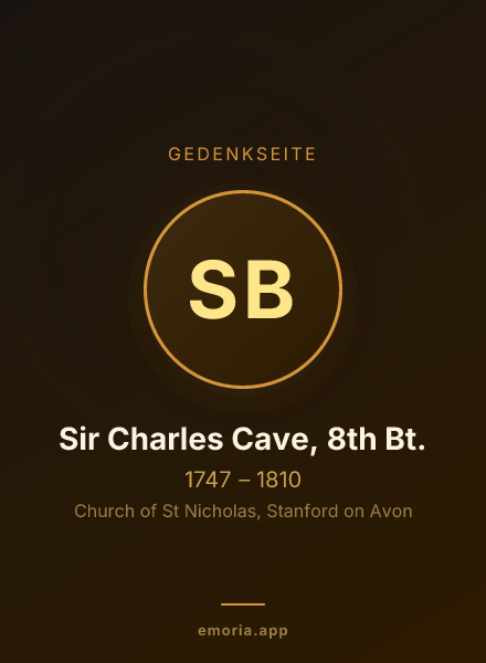 Gedenkportrait von Sir Charles Cave, 8th Bt.