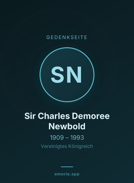 Gedenkportrait von Sir Charles Demoree Newbold