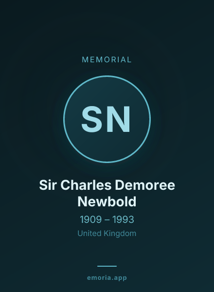 Memorial portrait of Sir Charles Demoree Newbold