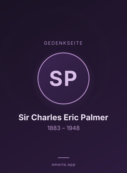 Gedenkportrait von Sir Charles Eric Palmer