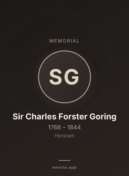 Memorial portrait of Sir Charles Forster Goring