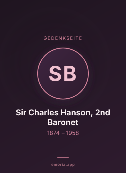 Gedenkportrait von Sir Charles Hanson, 2nd Baronet