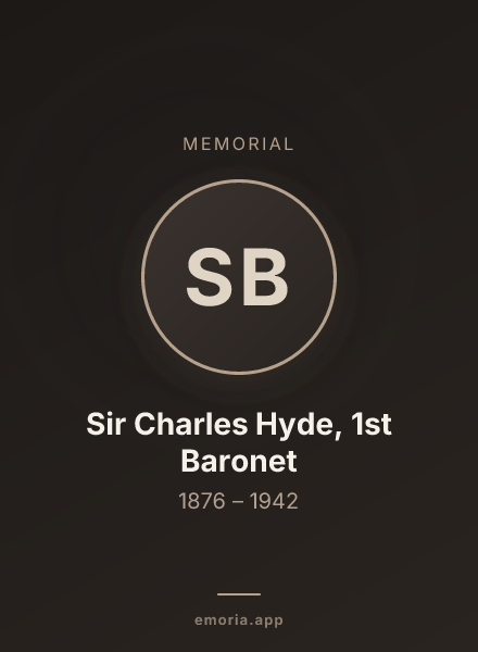 Memorial portrait of Sir Charles Hyde, 1st Baronet