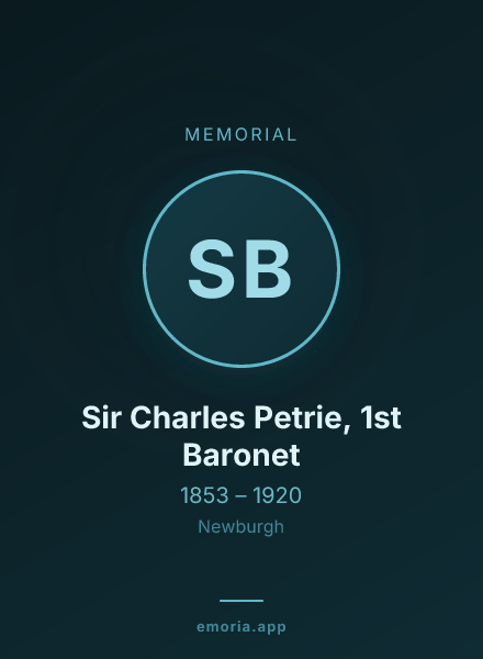 Memorial portrait of Sir Charles Petrie, 1st Baronet