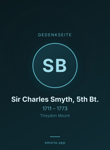 Gedenkportrait von Sir Charles Smyth, 5th Bt.