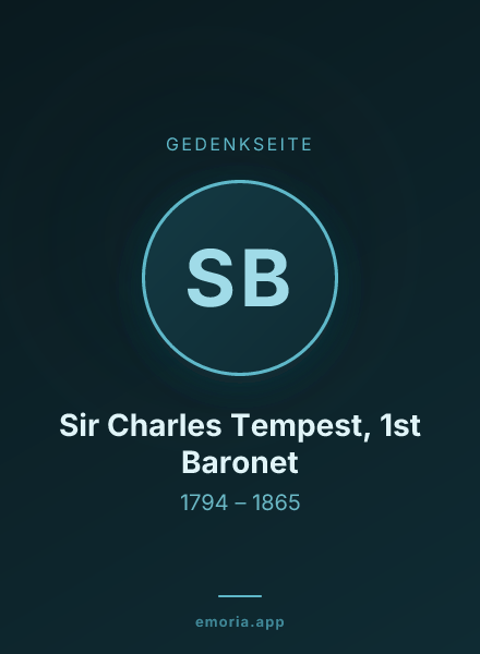 Gedenkportrait von Sir Charles Tempest, 1st Baronet